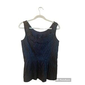 Yansi Fugel Black Top With Side Zipper. Sz.8